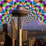 Trippy Seattle Skyline