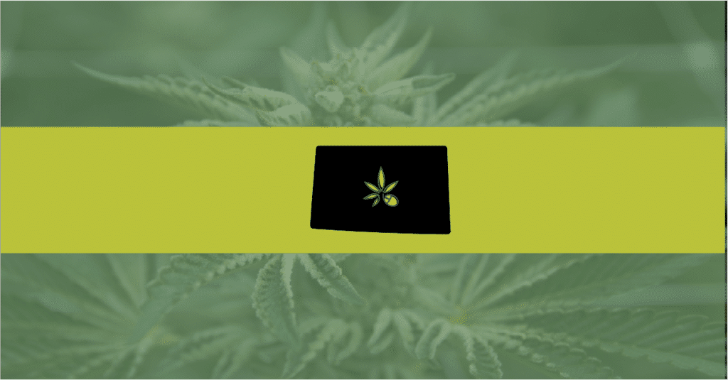 Image of the Colorado state outline with The Weed Blog logo—Colorado has hit record sales for cannabis retail revenues.