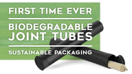 An image of a biodegradable marijuana joint tube offered by marijuanapackaging.com composed of sustainable materials like our biodegradable joint tubes that are eco-friendly and sustainable.