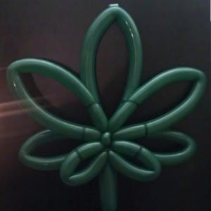 balloon marijuana leaf