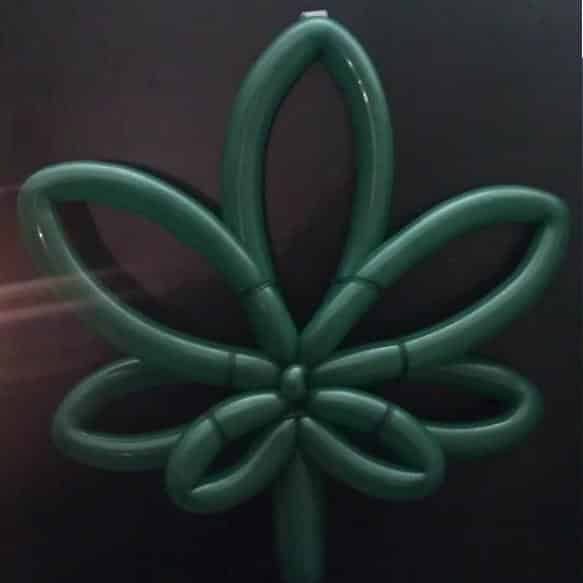 balloon marijuana leaf
