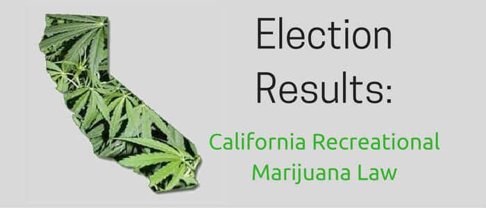 prop 64, california marijuana legalization, election 2016, election results