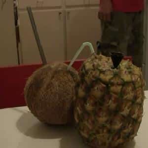 coconut pineapple double perc bong