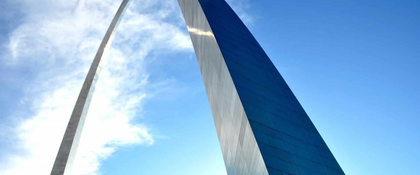 The St. Louis Arch is the most famous landmark of St. Louis and Missouri as the "Gateway to the West."