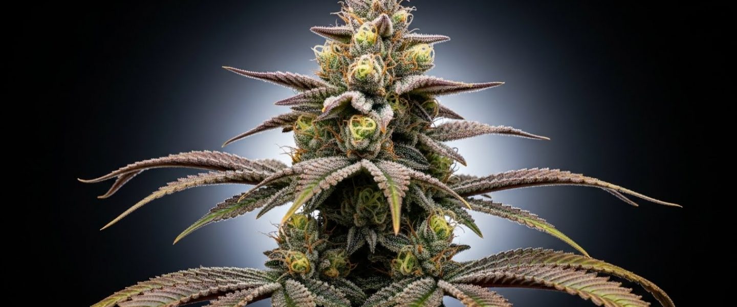 Mature Mephisto Genetics autoflowering cannabis plant with dense trichomes, featured in the 2025 Autoflower Grow Guide.