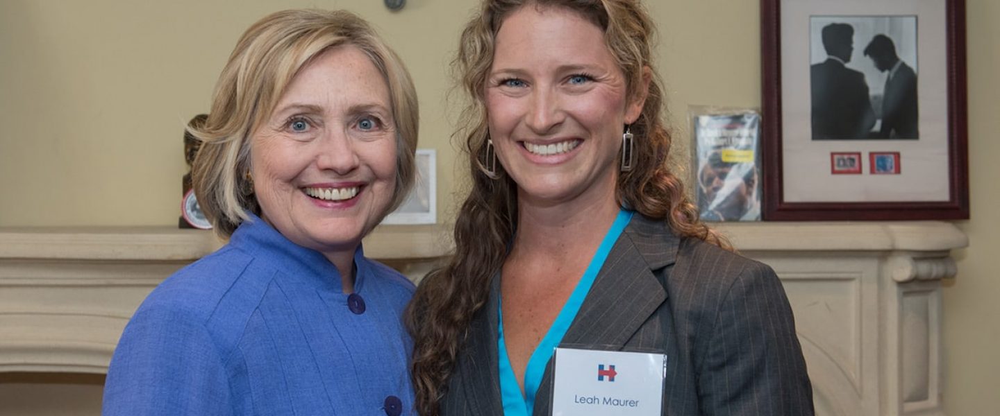 HIllary Clinton with Leah Maurer
