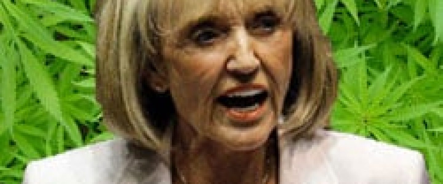 Jan Brewer marijuana leaves