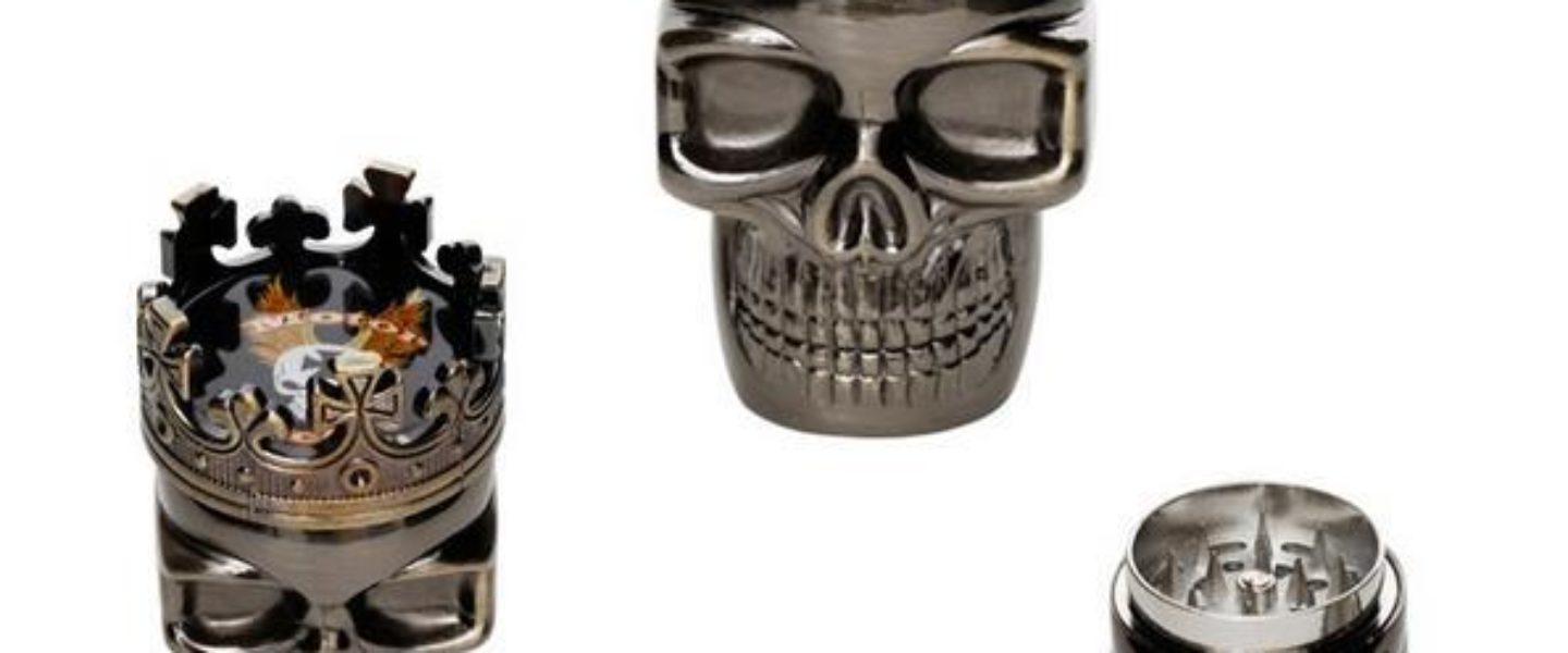 king skull marijuana grinder