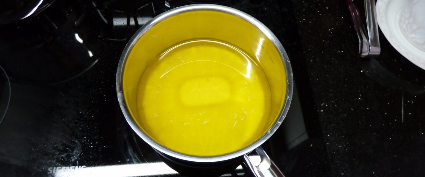 Picture of making weed butter or ganja butter.
