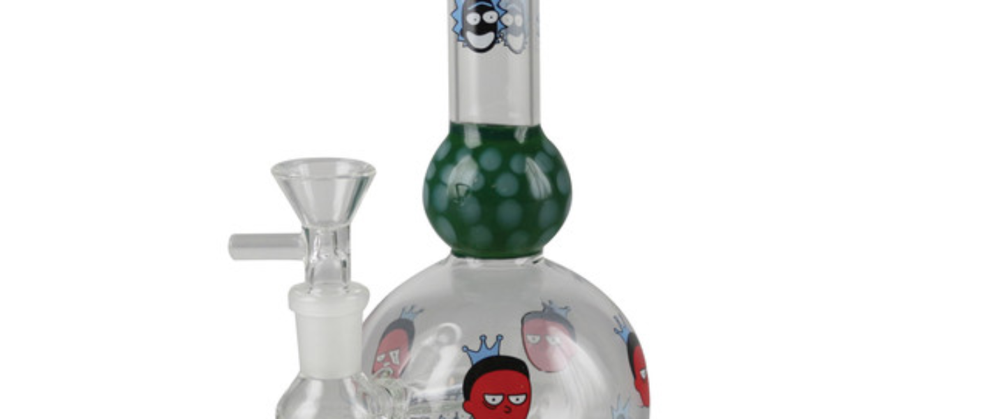 rick-and-morty-fixed-downstem-striaght-perc-bong-with-14-mm-male-herb-slide