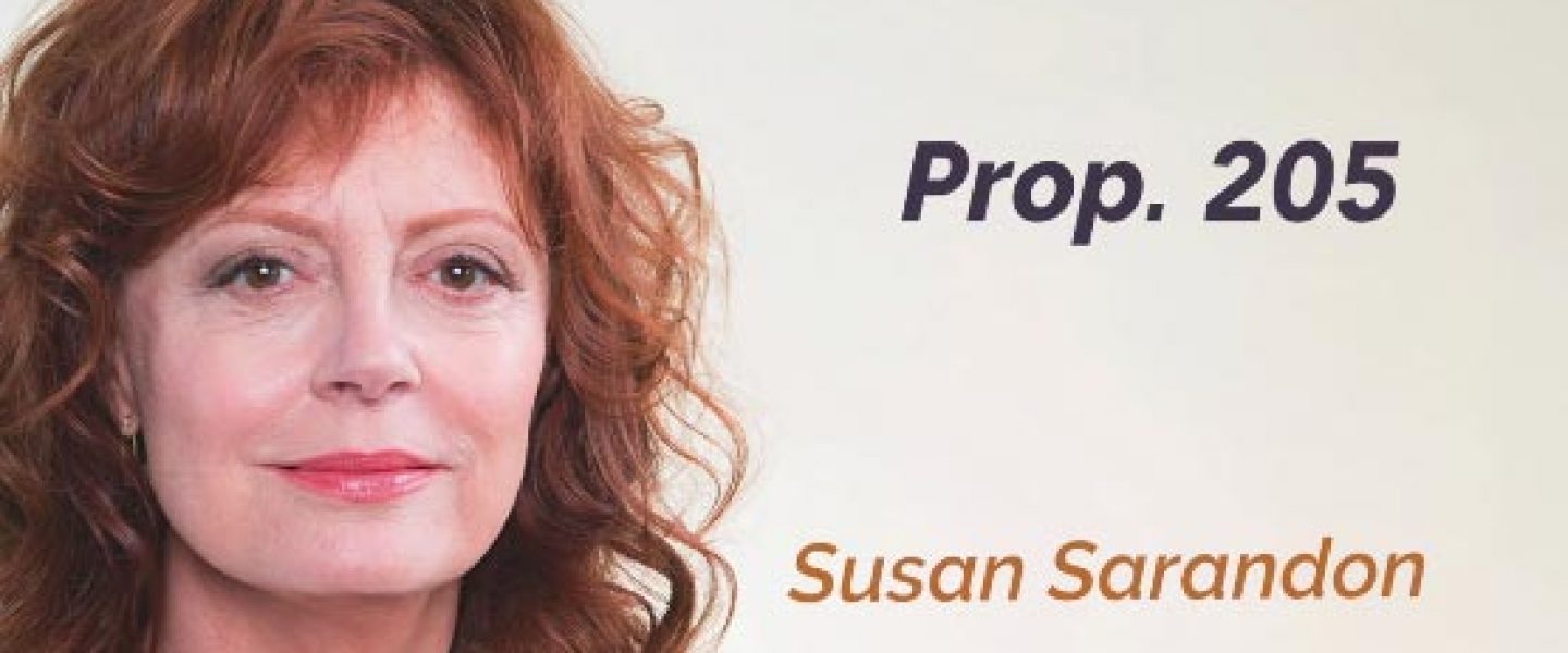 Susan Sarandan supports prop 205