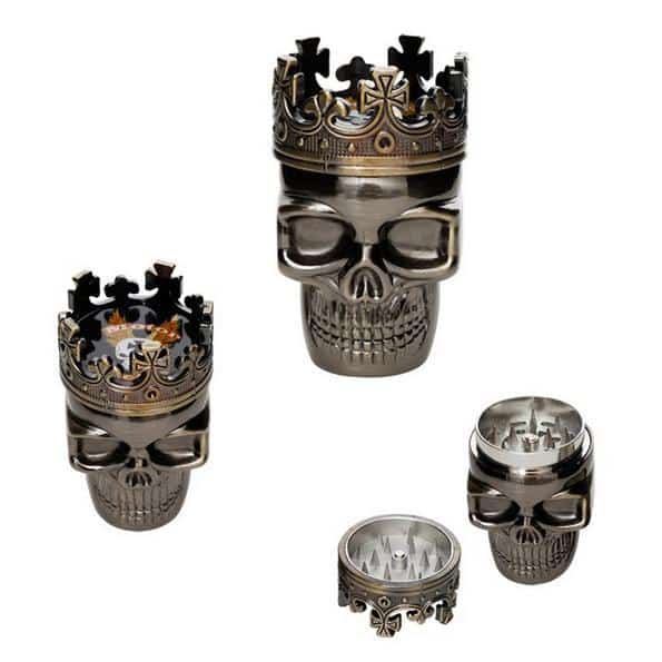 king skull marijuana grinder