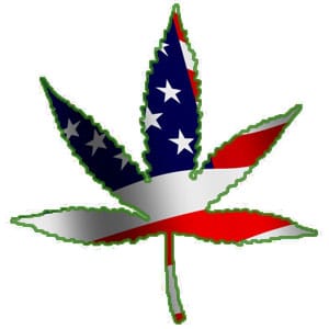 us flag marijuana leaf
